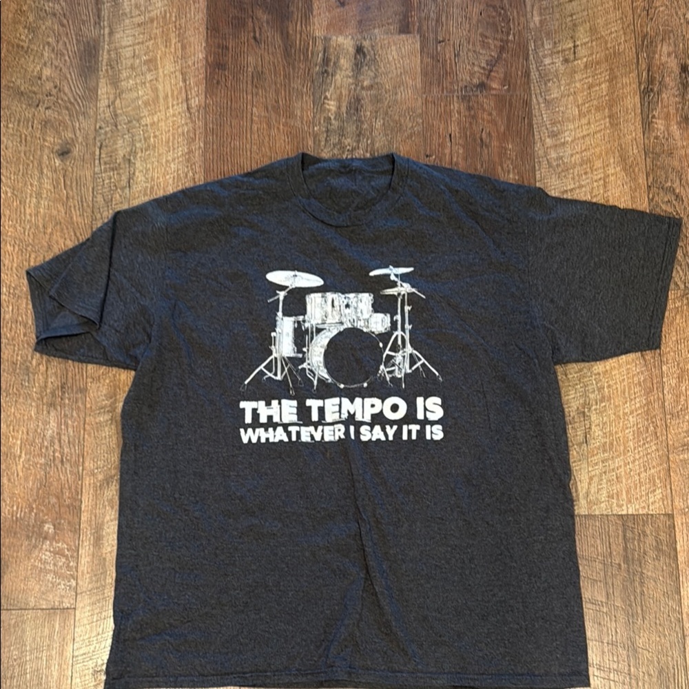 MENS DRUM SHIRT TEMPO QUOTE XXL